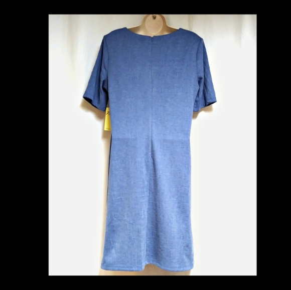PerSeption Concept Shift Dress Chambray Blue NWT's - Picture 2 of 3